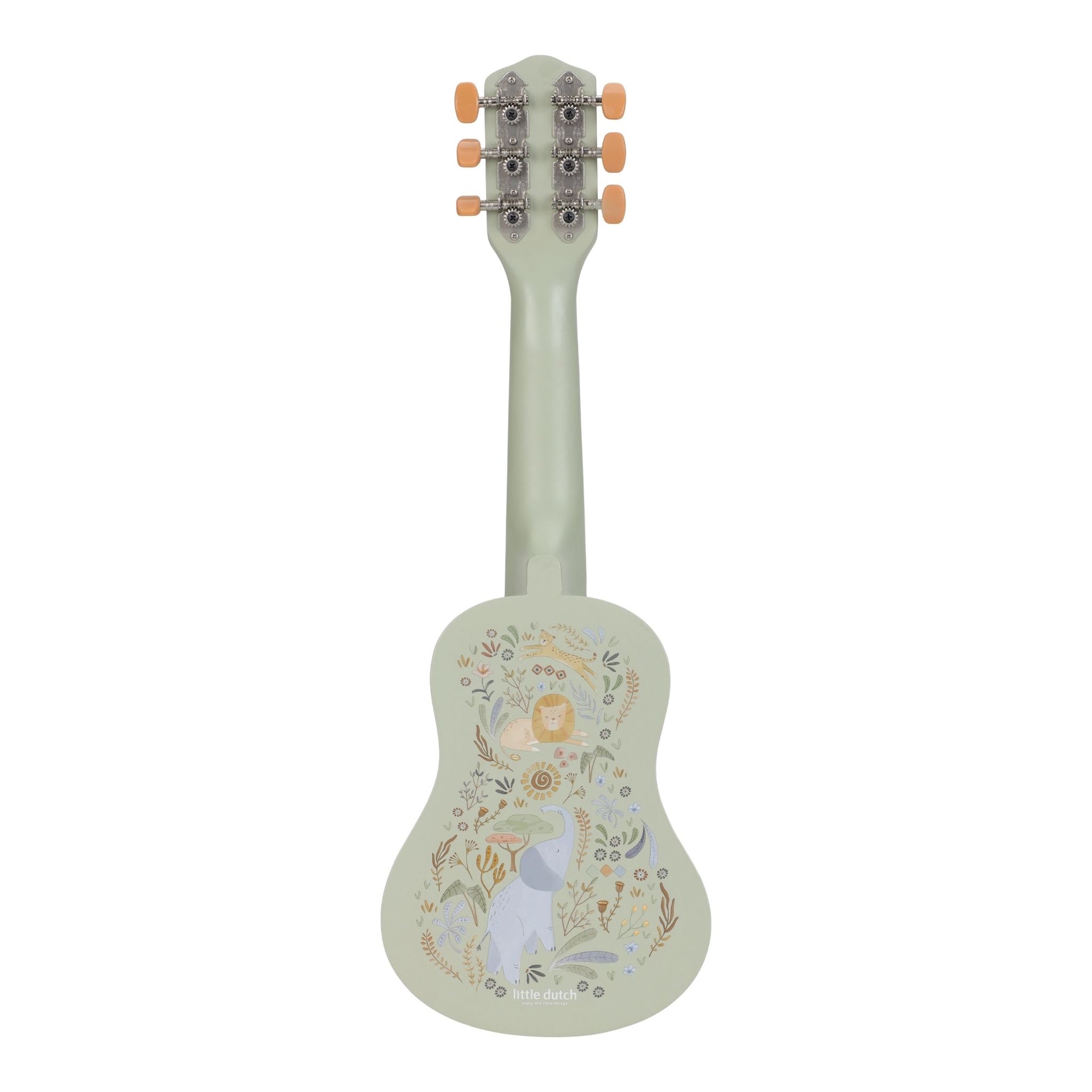 Little Dutch Wooden Green Guitar - Safari Friends