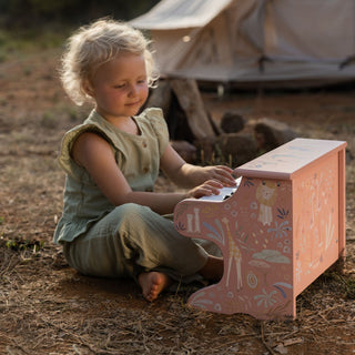 Little Dutch Wooden Piano Pink - Safari Friends