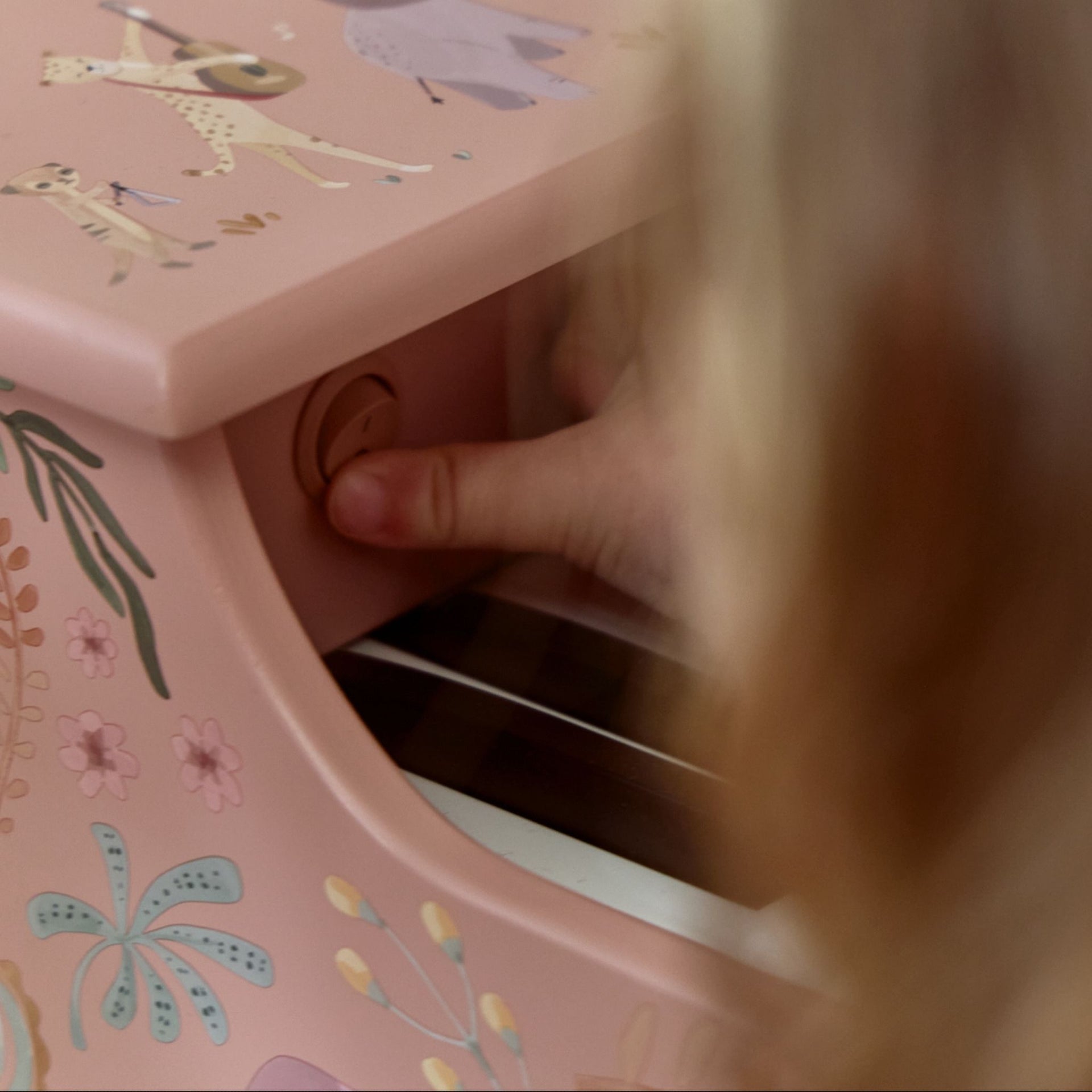 Little Dutch Wooden Piano Pink - Safari Friends