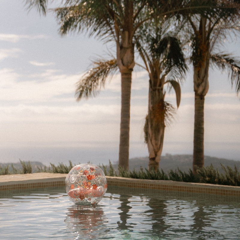 Little Dutch 3D Beach Ball - Pink Flowers
