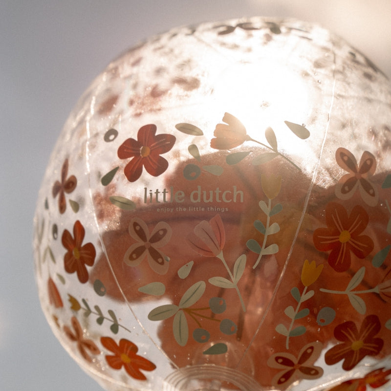 Little Dutch 3D Beach Ball - Pink Flowers