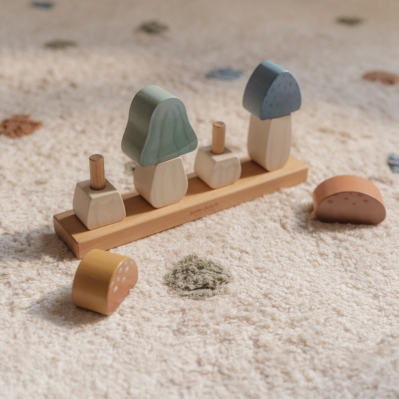 Little Dutch Mushrooms Stacking Puzzle - Forest Friends