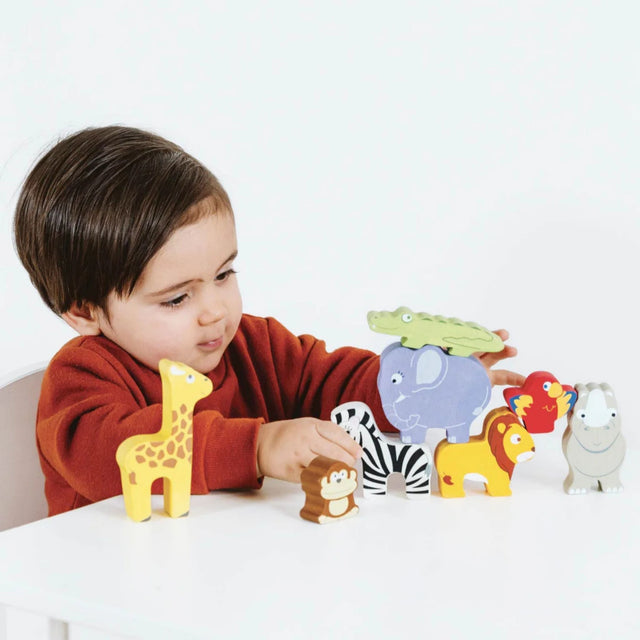 Le Toy Van Africa Stacking Animals & Bag