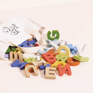 Le Toy Van Wooden Alphabet Set and Bag