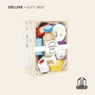 Le Toy Van Cheese & Dairy Wooden Market Crate