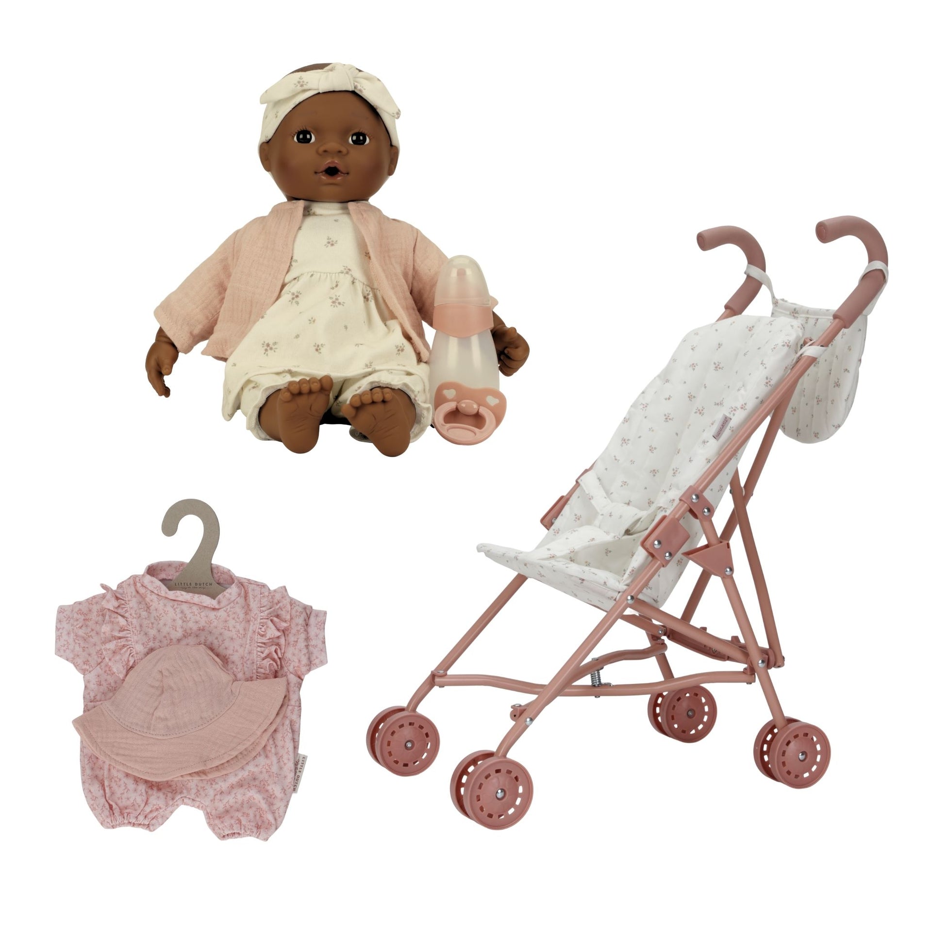 Little Dutch Doll & Stroller Bundle - Noa