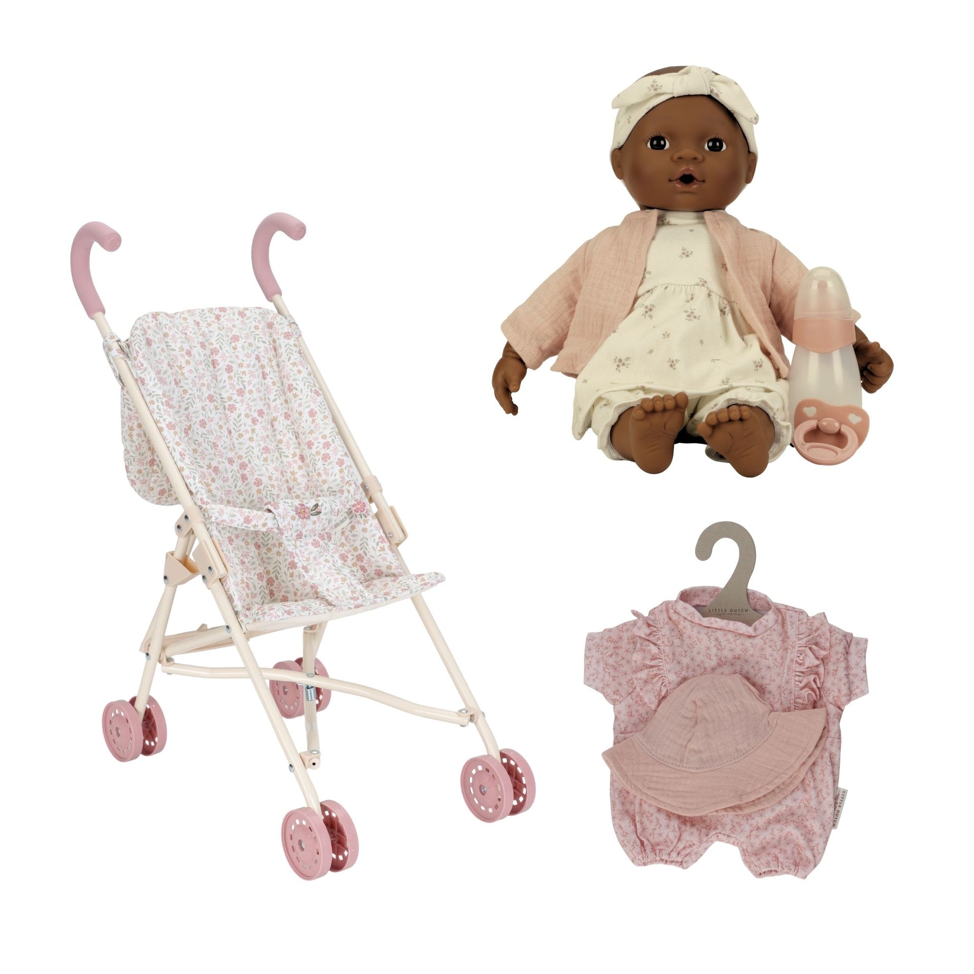 Little Dutch Doll & Stroller Bundle - Noa
