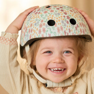 Little Dutch Helmet - Off White Sunny Flowers