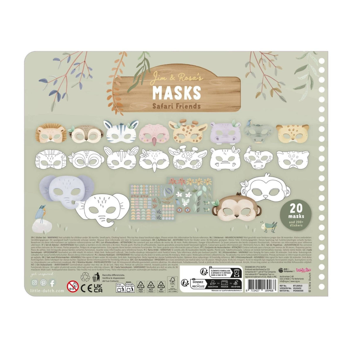 Little Dutch Mask Book - Safari Friends