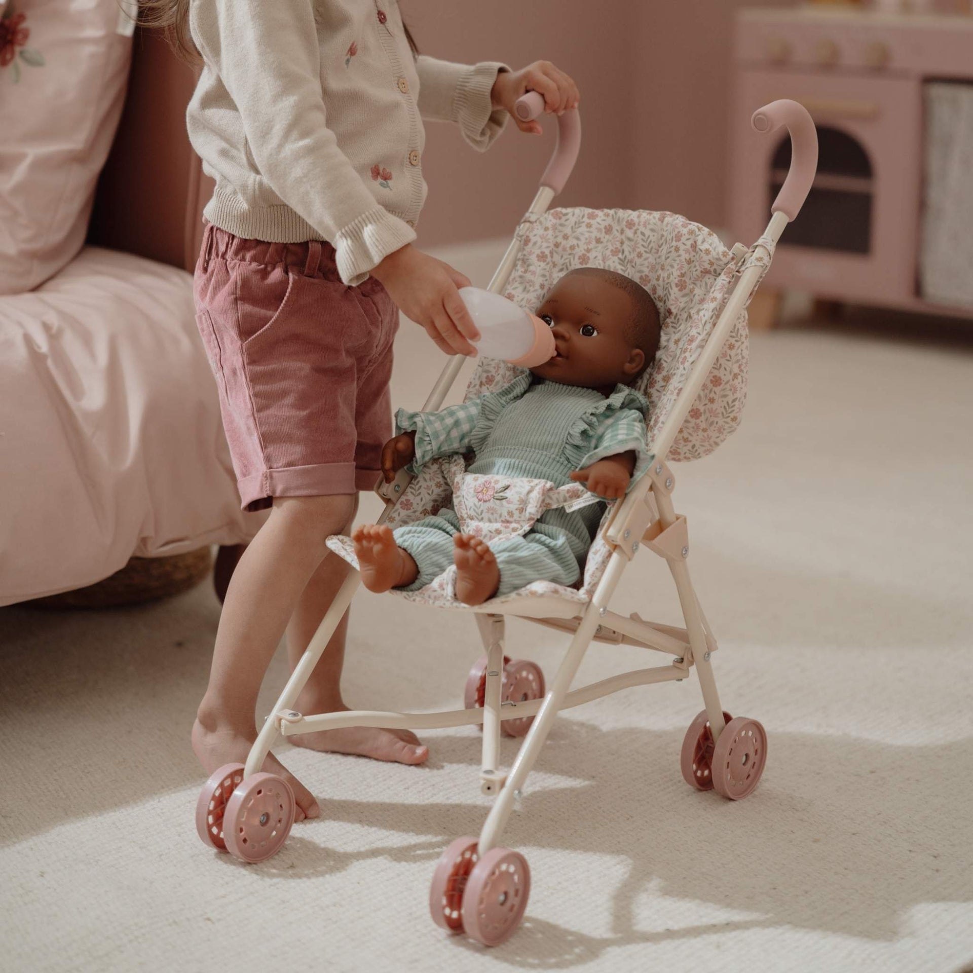 Little Dutch Metal Doll Stroller - White