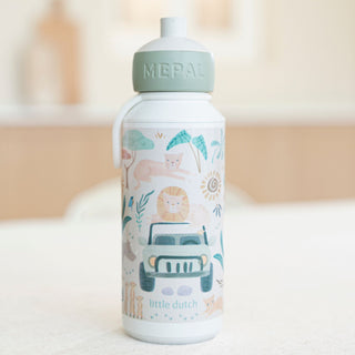 Little Dutch Drinking Bottle Pop-Up 400ml - Safari Friends