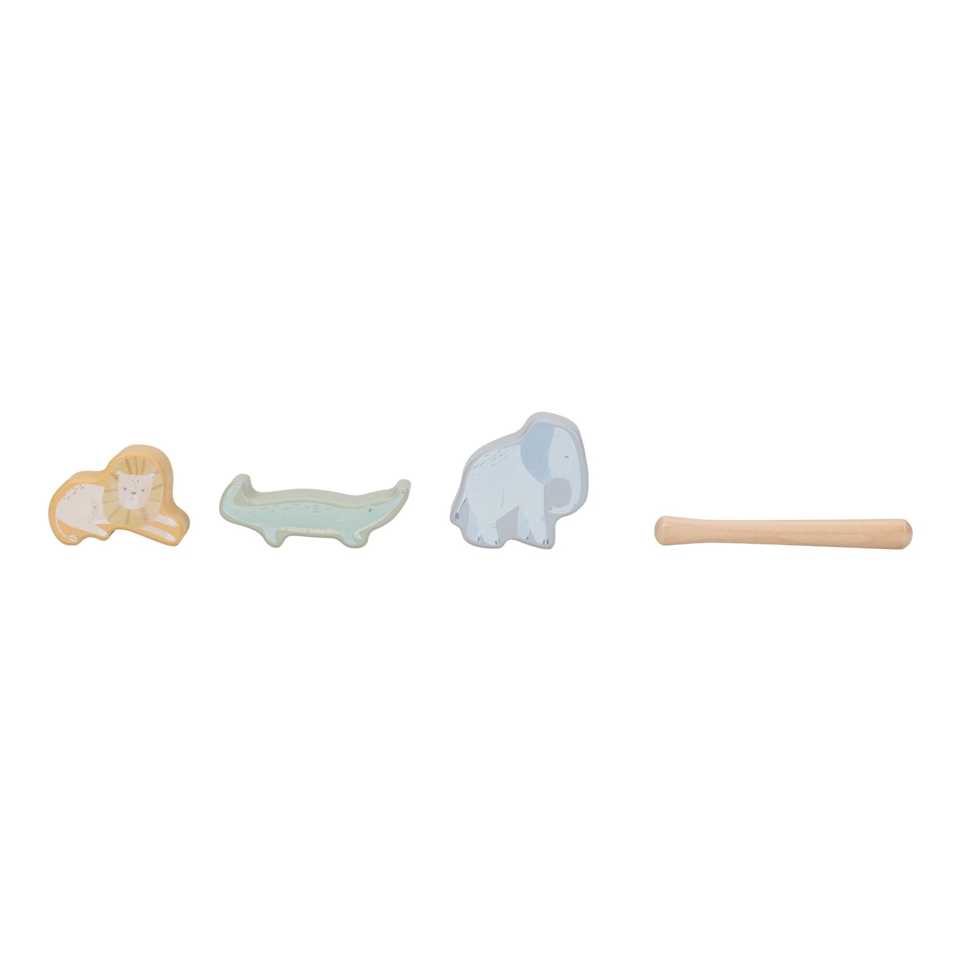 Little Dutch Wooden Activity Cube - Safari Friends