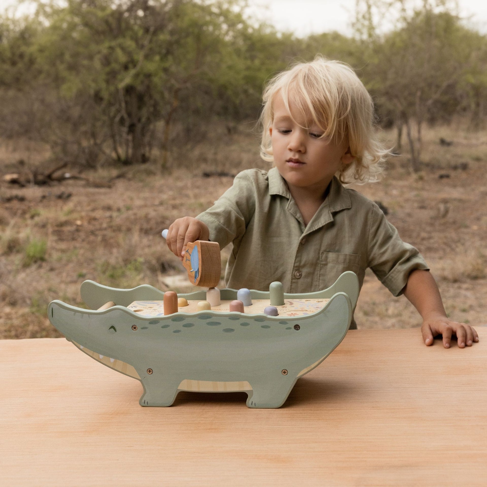 Little Dutch Wooden Hammer Bench - Safari Friends