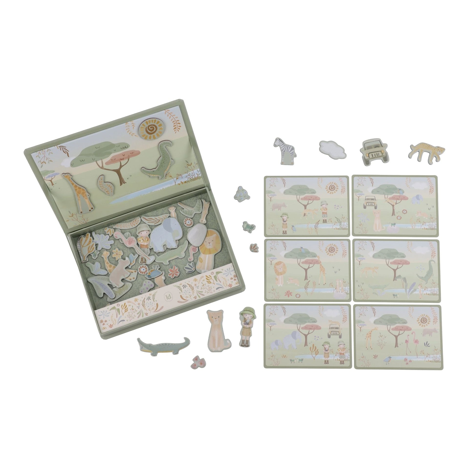 Little Dutch Magnetic Play Board - Safari Friends