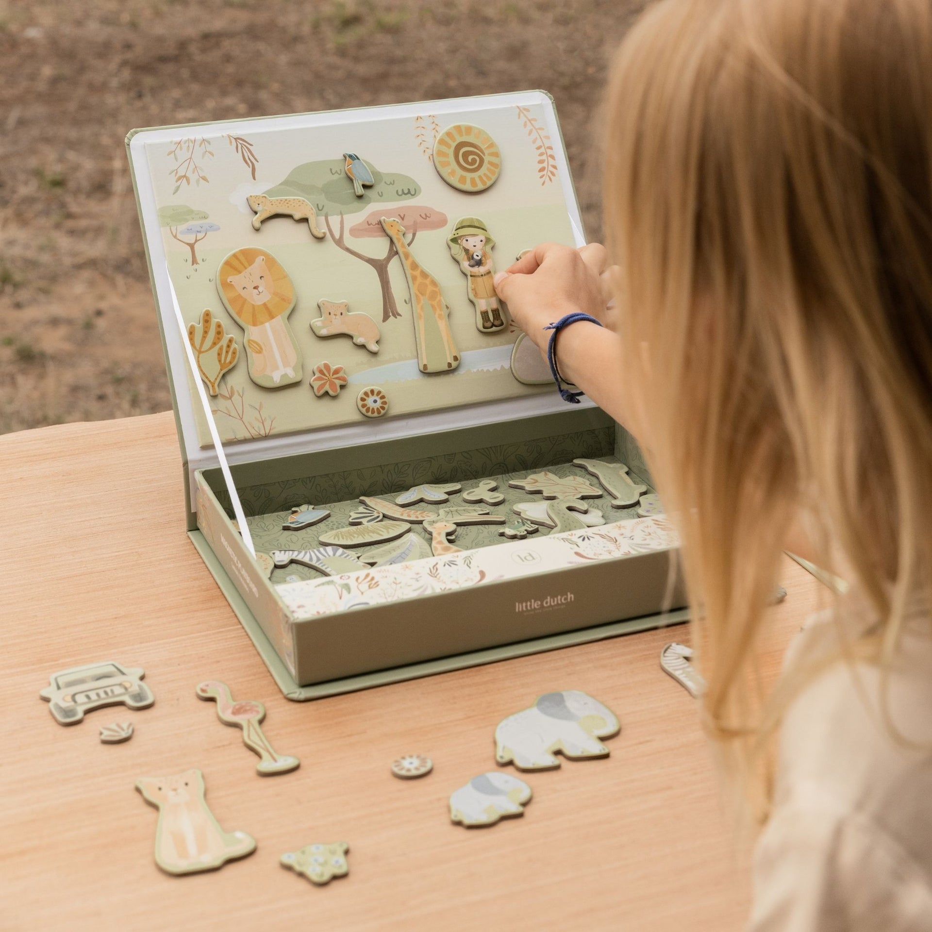 Little Dutch Magnetic Play Board - Safari Friends