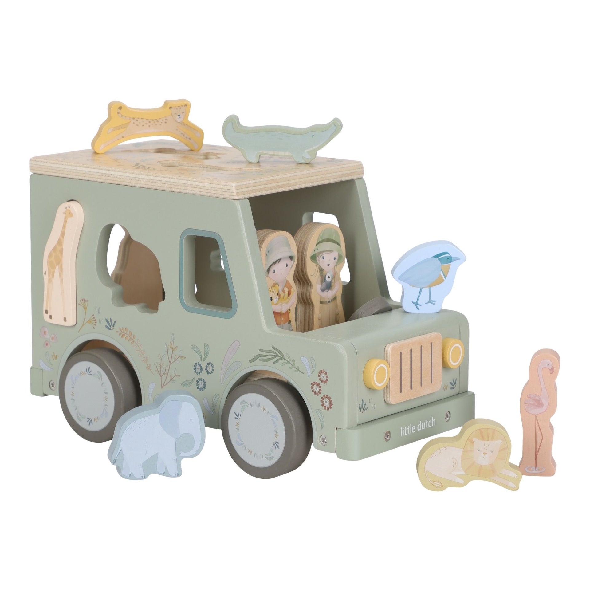 Little Dutch Shape Sorter Jeep - Safari Friends
