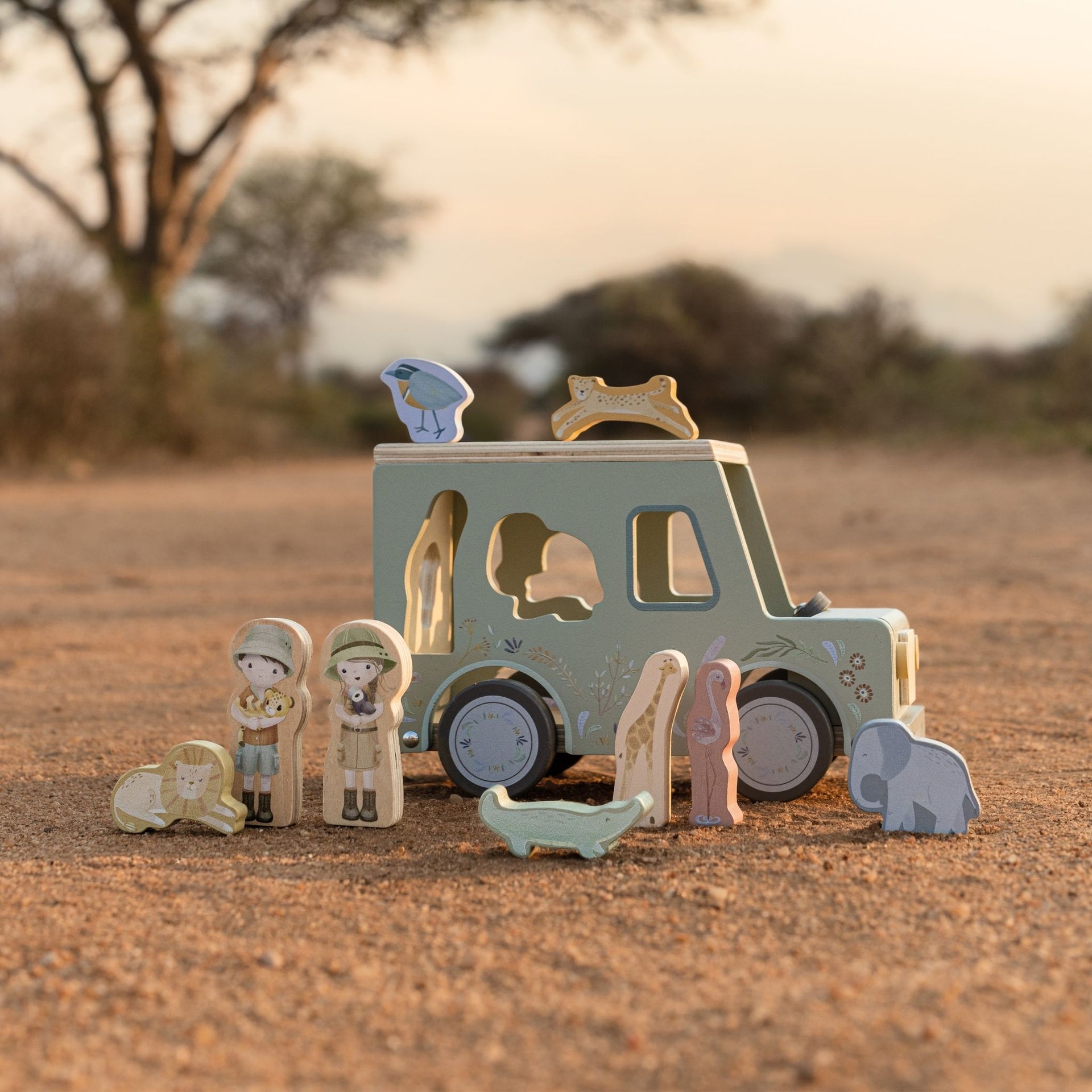 Little Dutch Shape Sorter Jeep - Safari Friends