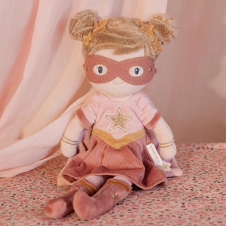 Little Dutch Cuddle Doll Superhero Rosa - 35cm