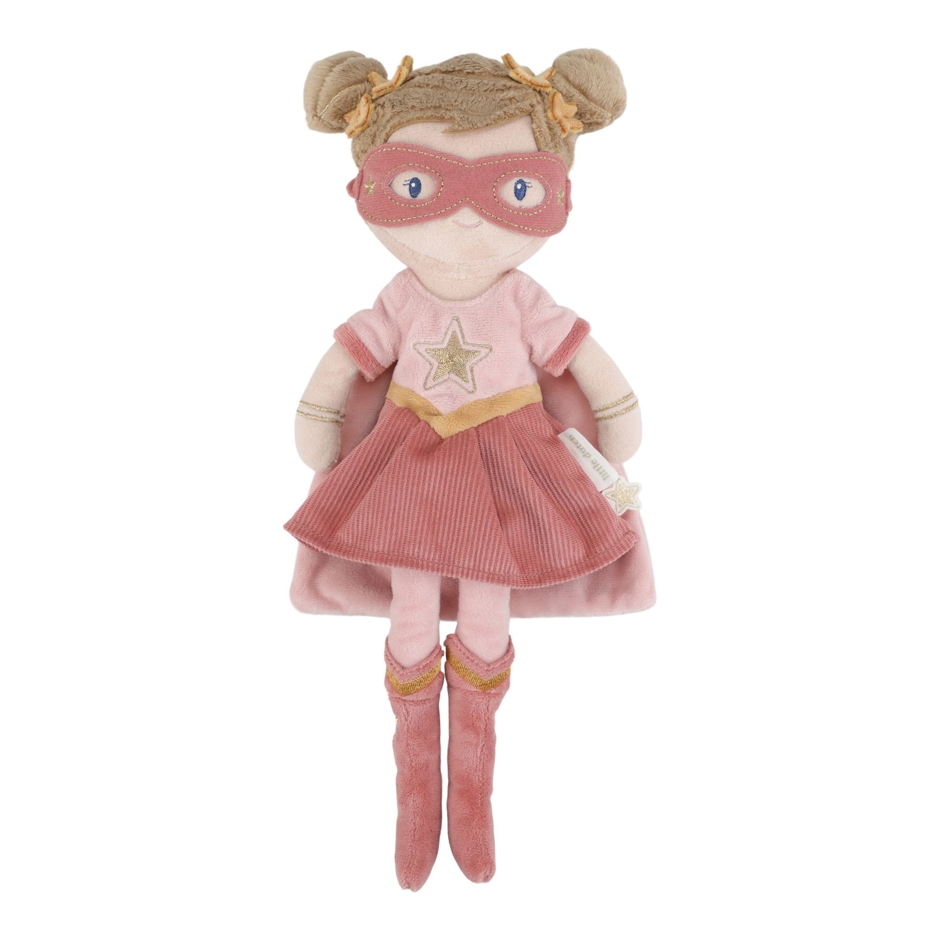 Little Dutch Cuddle Doll Superhero Rosa - 35cm
