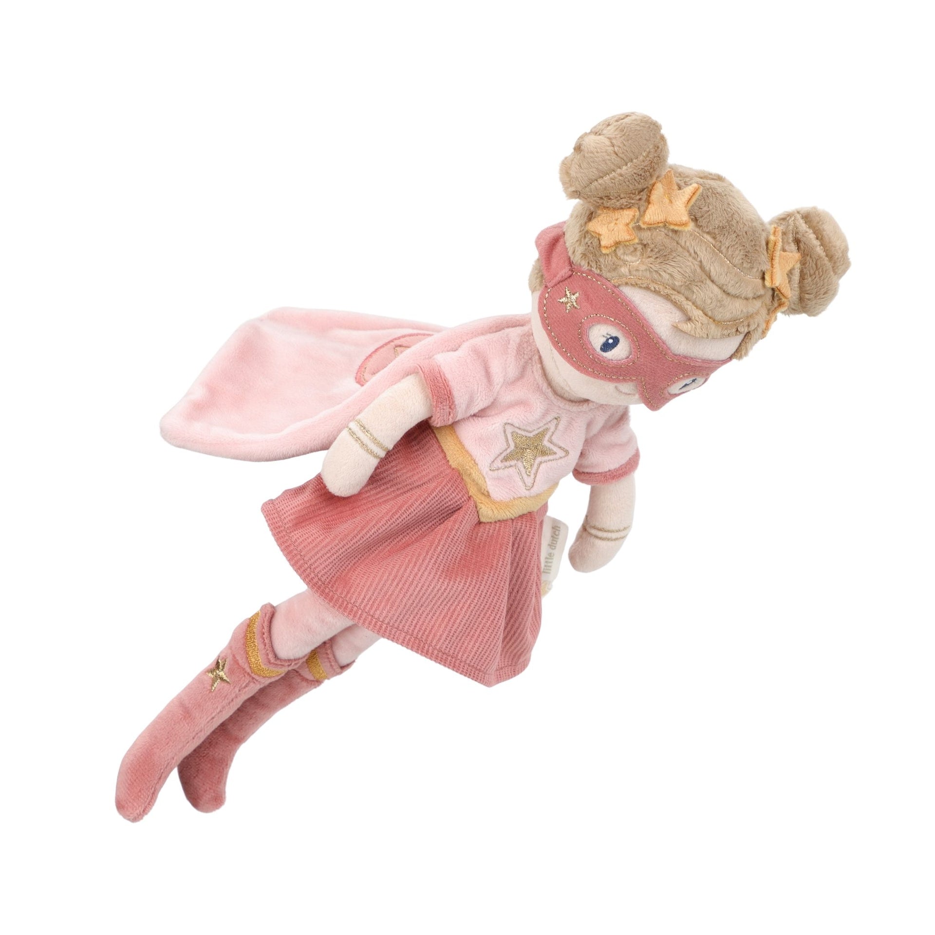 Little Dutch Cuddle Doll Superhero Rosa - 35cm