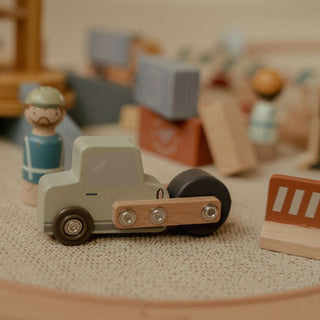 Little Dutch Wooden Train Track Crane Set