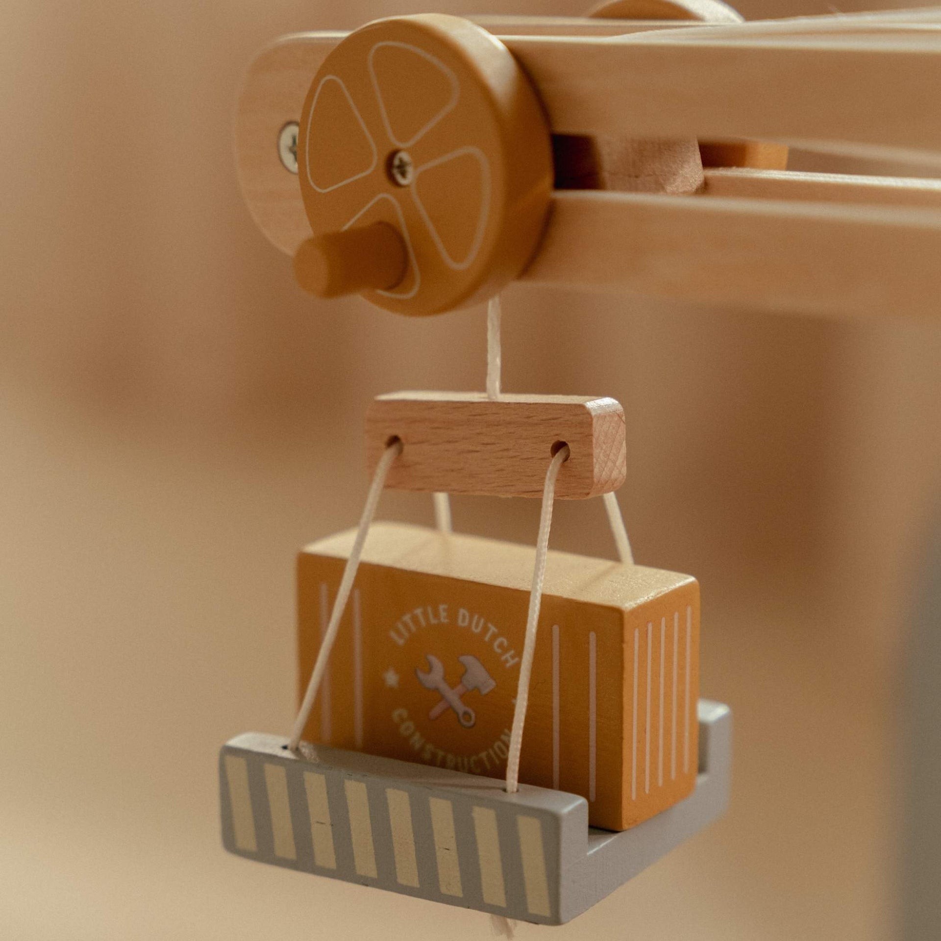 Little Dutch Wooden Train Track Crane Set