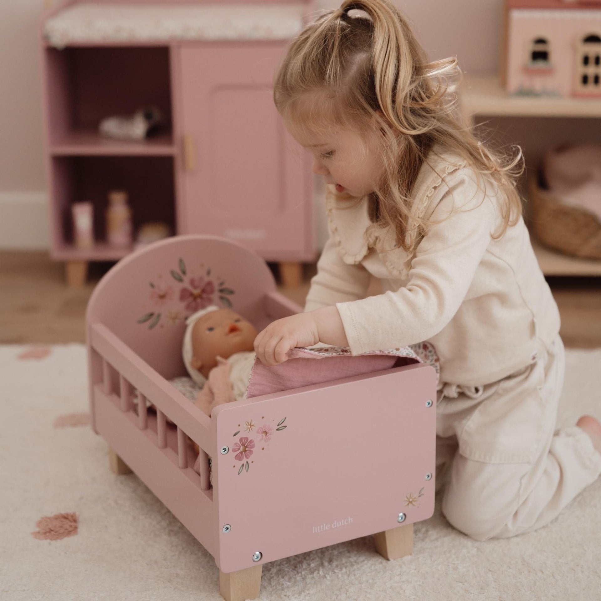 Little Dutch Wooden Doll Bed