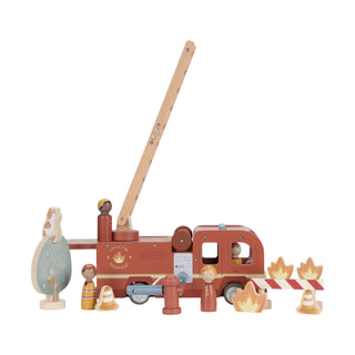 Little Dutch Wooden Fire Truck Set