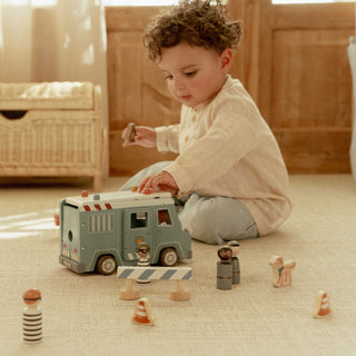 Little Dutch Wooden Police Van Set