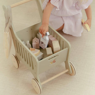 Little Dutch Wooden Shopping Trolley