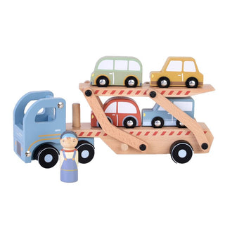 Little Dutch Wooden Car Transporter Truck