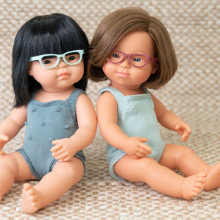 Miniland Girl Doll With Glasses - Acacia 38cm