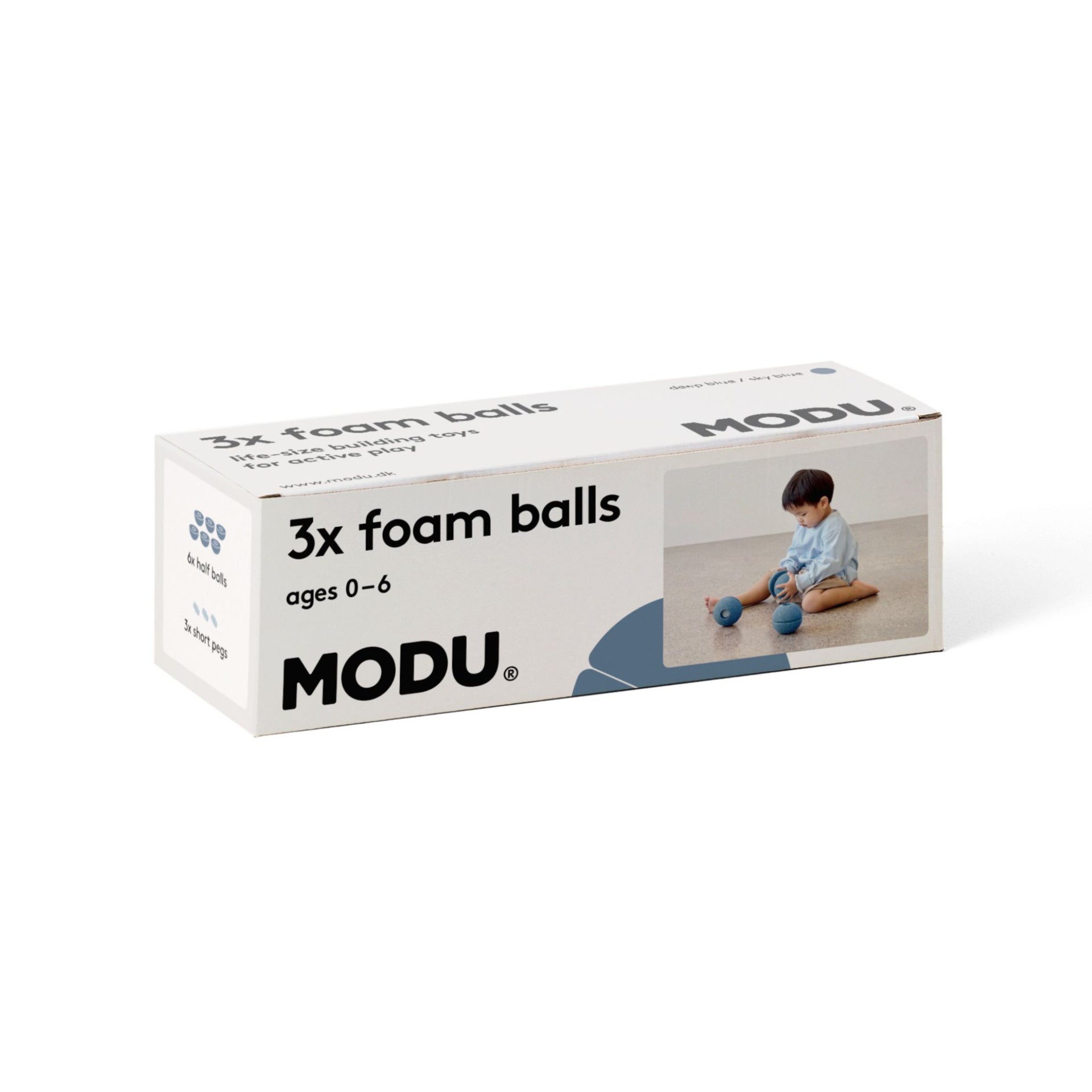MODU Foam Balls 3 Pack - Deep Blue