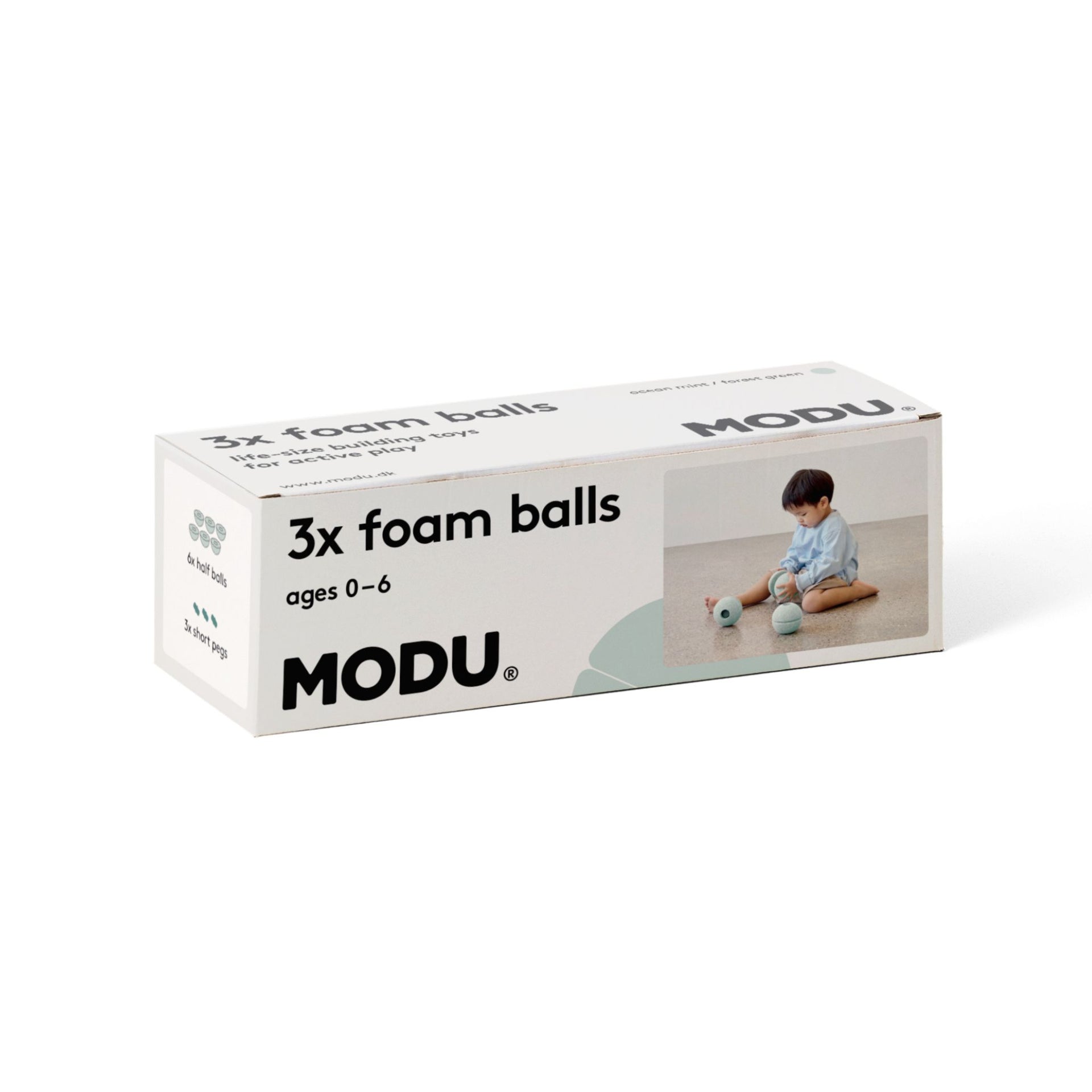 MODU Foam Balls 3 Pack - Ocean Mint