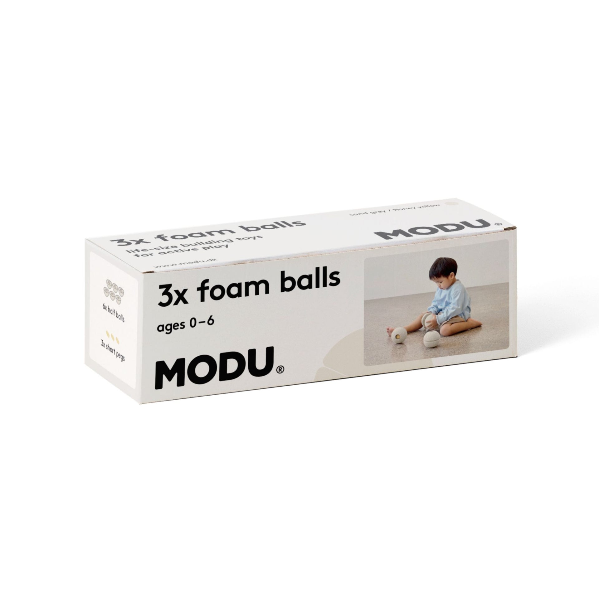 MODU Foam Balls 3 Pack - Sand Grey
