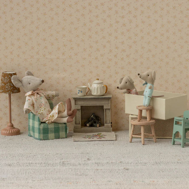 Maileg Baby Mice Twins In A Matchbox - Polka Dot/Stars