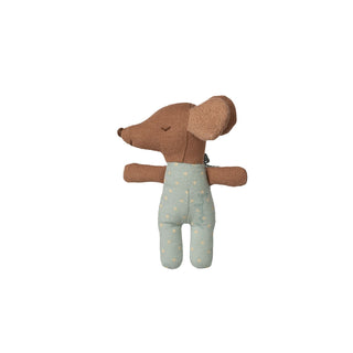 Maileg Baby Sleepy Wakey Mouse In Matchbox - Blue