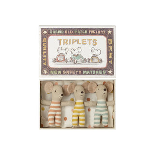 Maileg Baby Mice Triplets In Matchbox