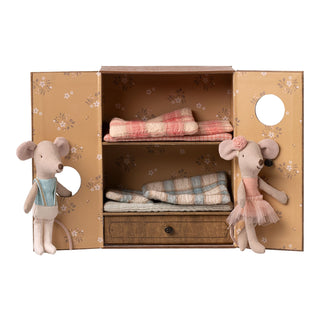 Maileg Little Sister And Brother Ballet Mice In Dance Studio