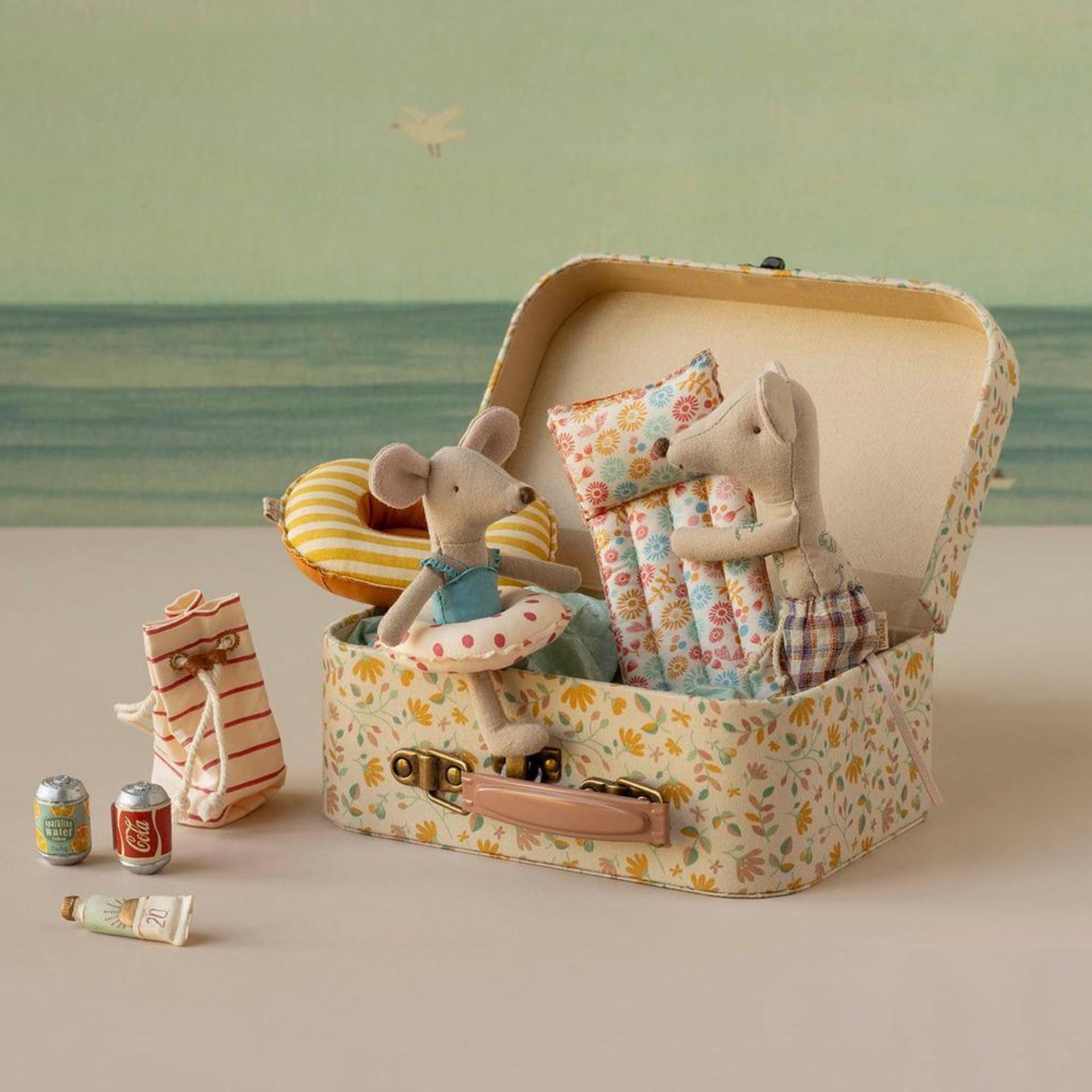 Maileg Dad Beach Mouse With Air Mattress