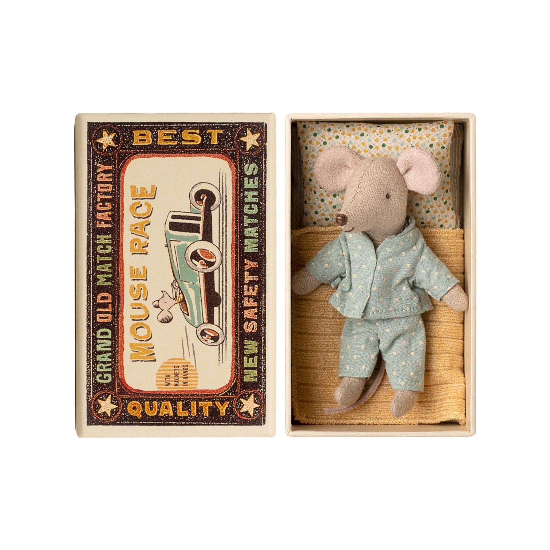 Maileg Little Brother Mouse In Matchbox