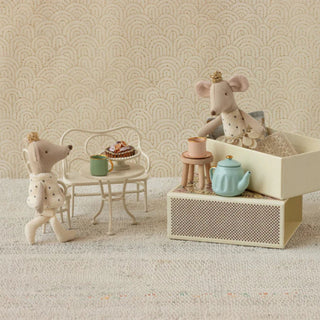 Maileg Little Sister And Brother Royal Twin Mice In Matchbox