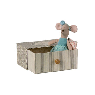 Maileg Little Sister Dance Mouse In Daybed