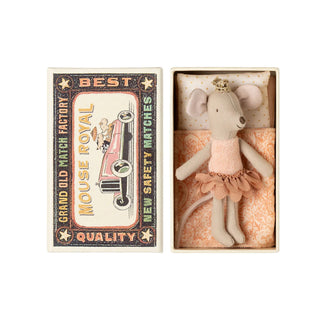 Maileg Little Sister Princess Mouse In Matchbox