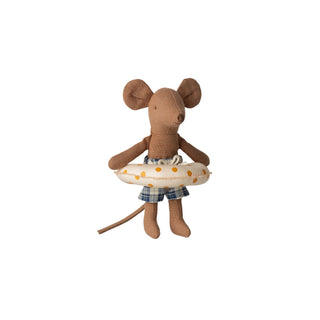 Maileg Little Brother Beach Mouse with Float - Yellow dots