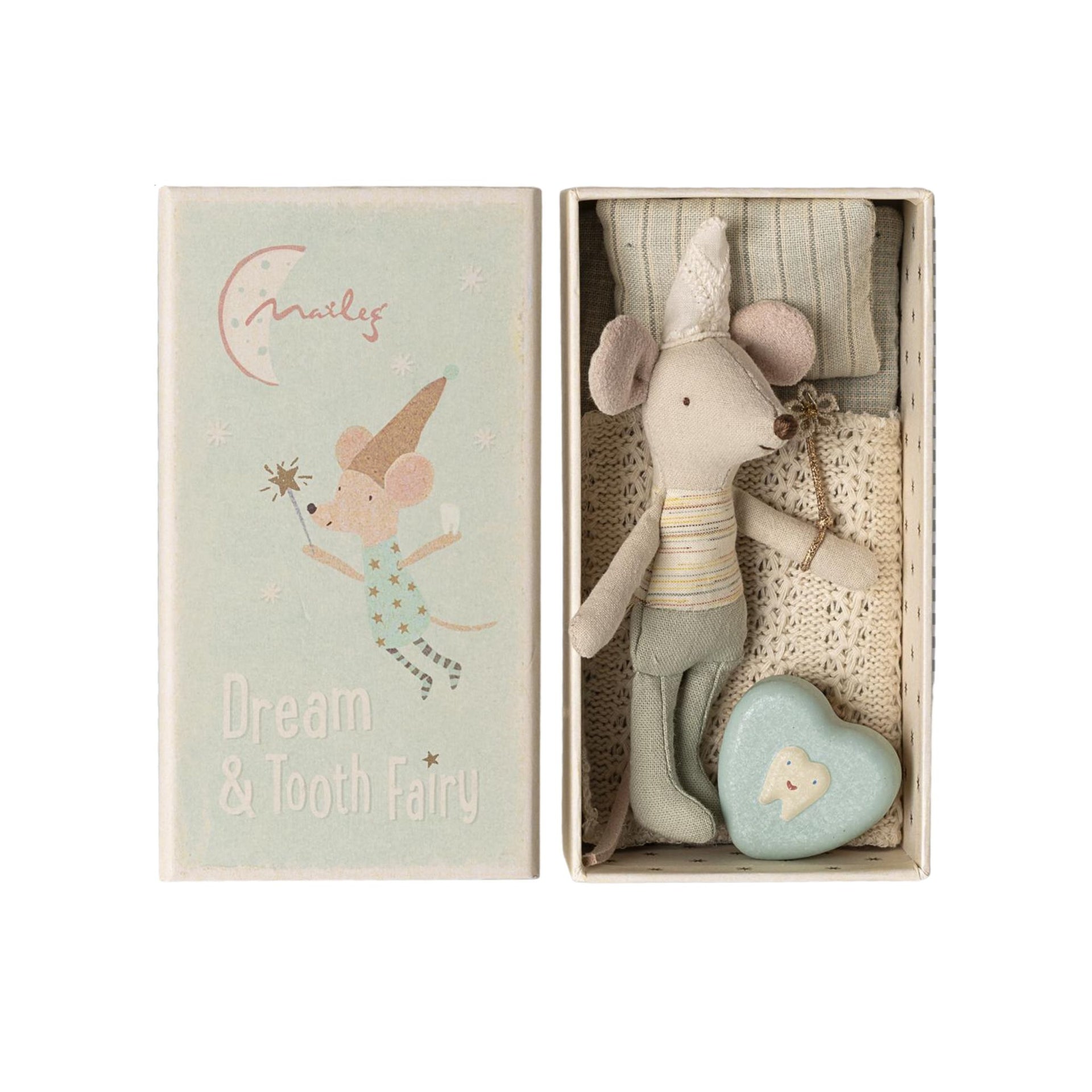 Maileg Little Brother Tooth Fairy Mouse In A Match Box