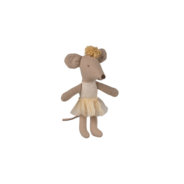 Maileg Little Sister Ballerina Mouse - Off White