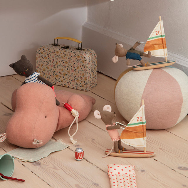 Maileg Little Sister Beach Mouse Surfer