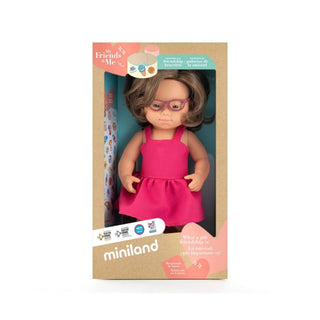 Miniland Girl Doll With Down Syndrome - Forest 38cm