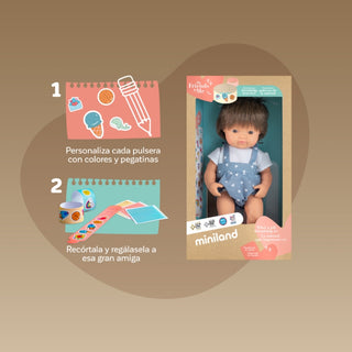 Miniland Brunette Boy Doll - Kiwi 38cm